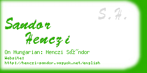 sandor henczi business card